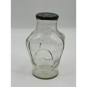 Tasso's Glass Olive Jar W/ Lid Large Decorative Canning Italian Food Italy